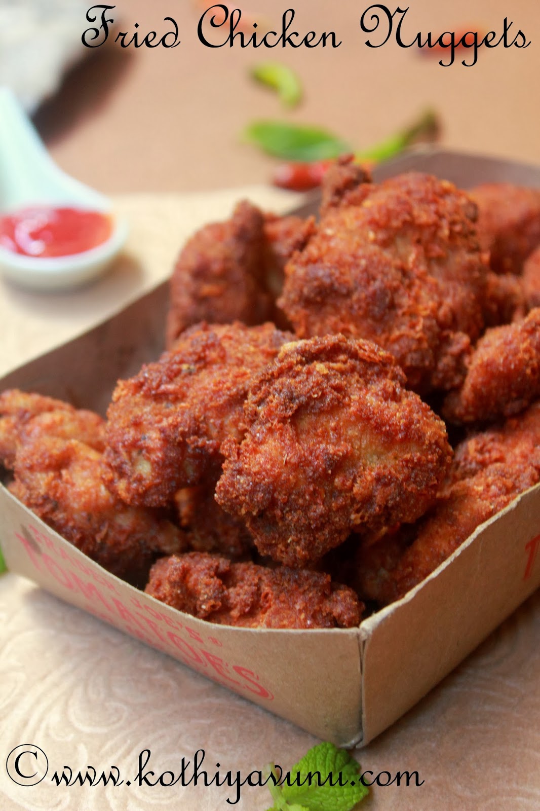 Fried Chicken Nuggets -Homemade Chicken Bites 