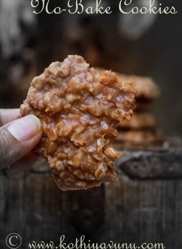 Almond No-Bake Cookies |kothiyavunu.com