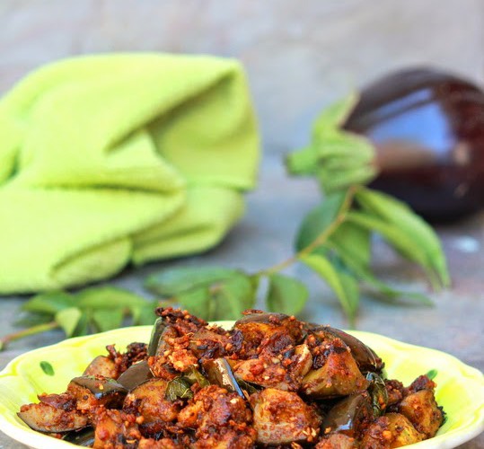 Eggplant-Brinjal Peanut Masala-Vazhuthananga Masala |kothiyavunu.com